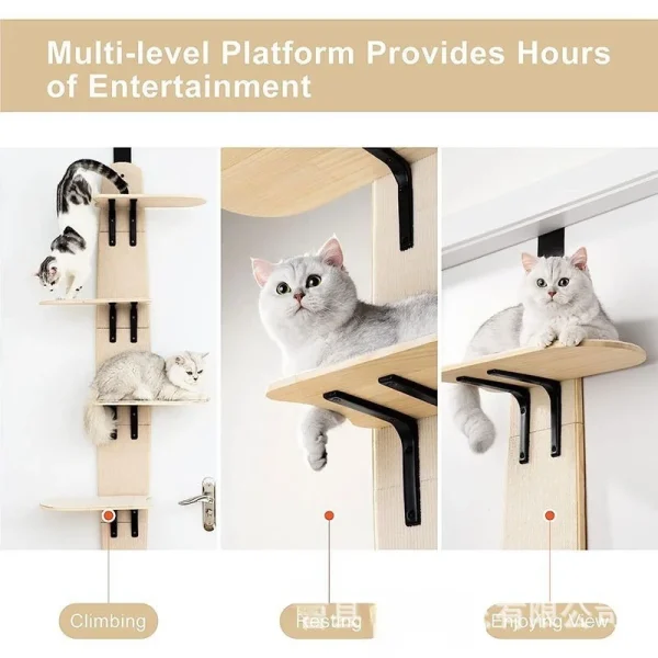 2024 Cat Hanging Bed Easy Assembly Pet Climbing Frame Cat Climbing Tree Tower Cat Toys Pet Supplier US Stock cat furniture