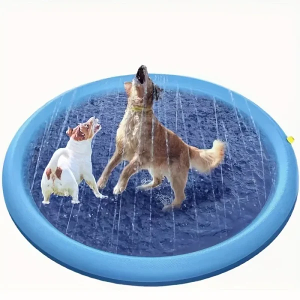 Heavy-Duty Outdoor Pet Bathing Basin with Spray Function - Non-Slip Dog Water Play Mat for Summer Fun and Pet Bathing - Image 4