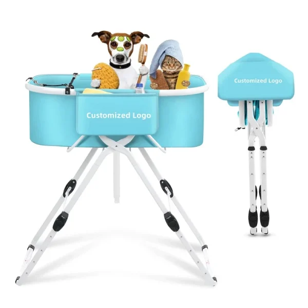 Household Foldable Dog and Cat Bath Basin Adjustable Height Pet Bath Tub Available Indoors and Outdoors Portable Dog Bath - Image 6
