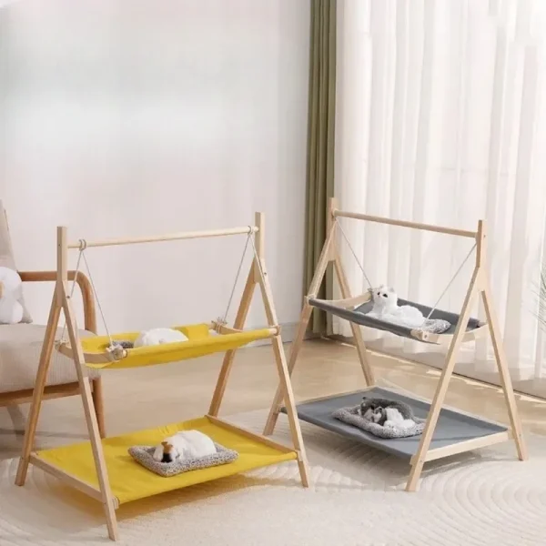 Solid Wood Cat Nest Ventilate Hanging Shaker Cats Cradle Hammock Beds Catnap Comfortable Pet Products Supplies Accessory - Image 4