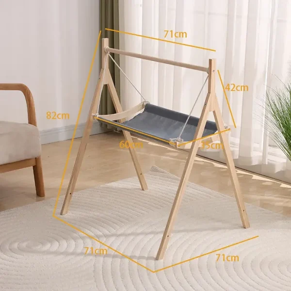 Solid Wood Cat Nest Ventilate Hanging Shaker Cats Cradle Hammock Beds Catnap Comfortable Pet Products Supplies Accessory - Image 5