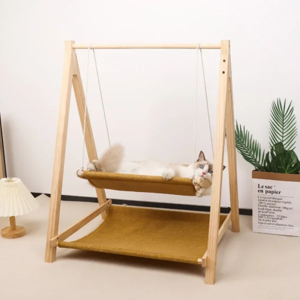 Dual-Layer Pet Hammock Comfortably Cats Swing Indoor Delicate Rest Area Thickened Cradle Multifunctional Light Luxury Cat Bed