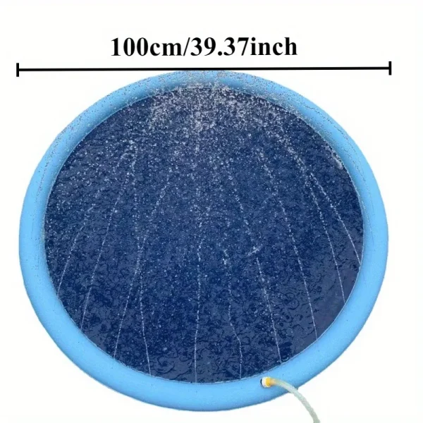 Heavy-Duty Outdoor Pet Bathing Basin with Spray Function - Non-Slip Dog Water Play Mat for Summer Fun and Pet Bathing - Image 3